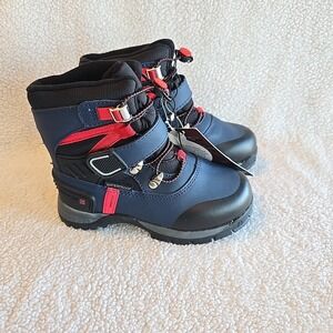 Swiss Tech Blue Leather Winter Boot Size 10 Small Boy Snow Boots Insulated -25